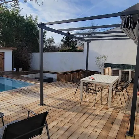Maison Familiale Avec Piscine Prázdninový dům Tresses